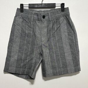 Duluth Trading Co Women's 7" Hemp Shorts Gray Stripe Sz 6
